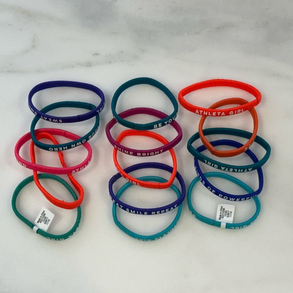 Athleta Girl Mulit Color Hair Ties Bands set of 15 - Picture 2 of 4